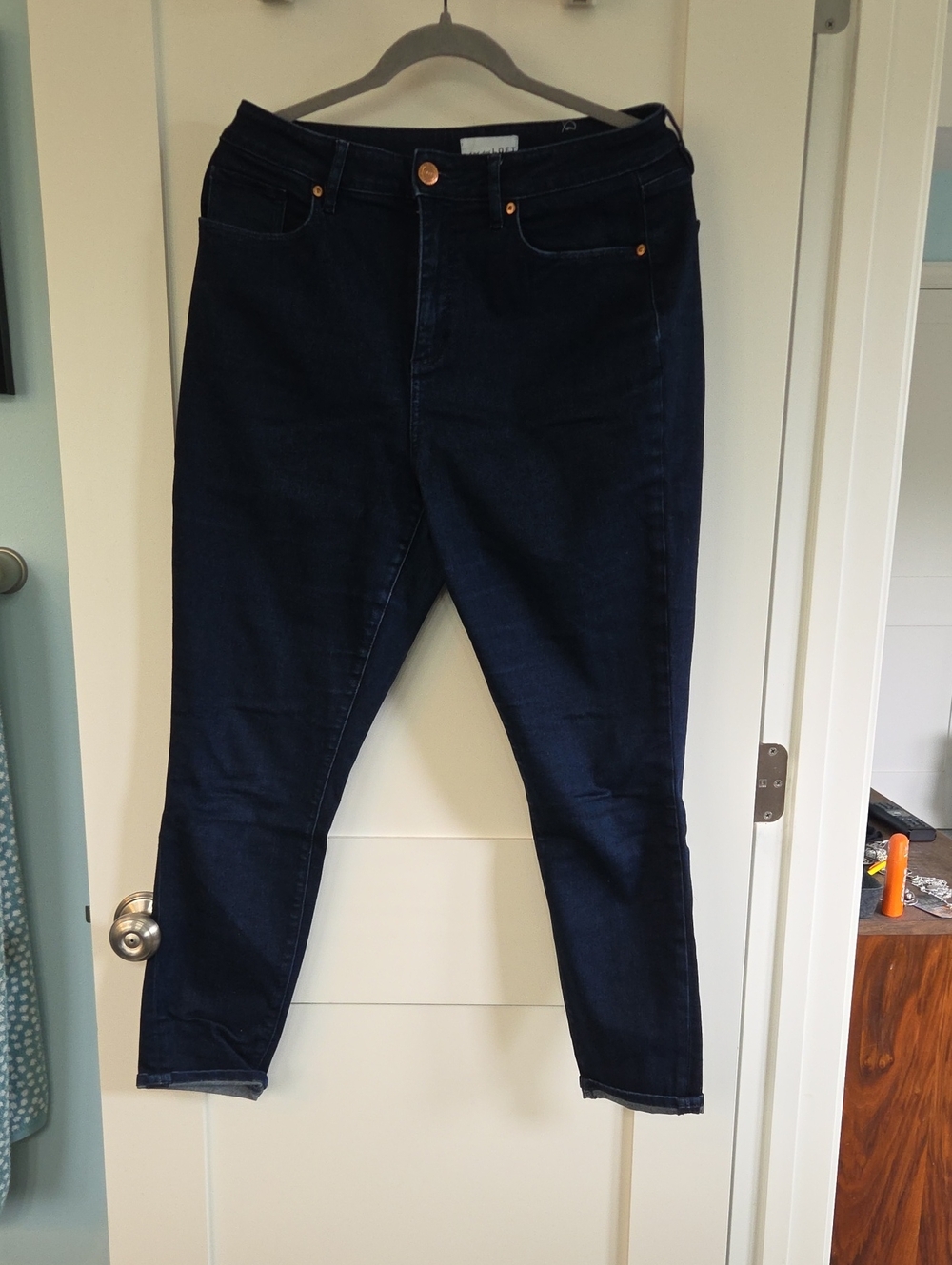 LOFT Dark Indigo Ankle Skinny Jeans